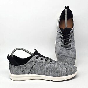 Toms Cabrillo Black Space Dye Gray Lace Up Sneakers Shoes Men's Size 10.5